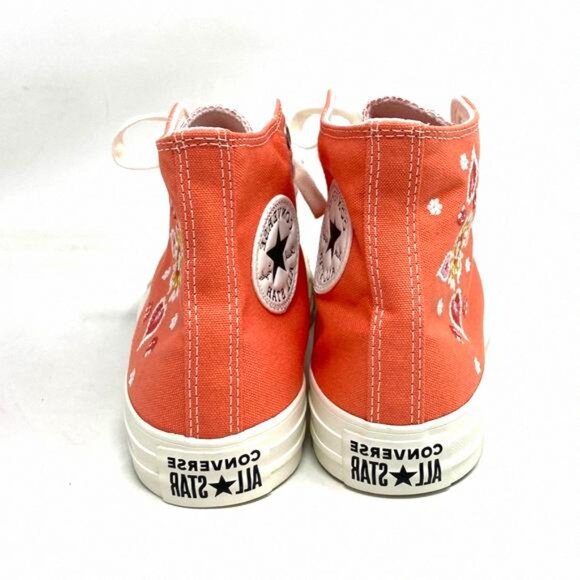 Converse Ctas High Top Shoes For Women Orange A02203F Canvas Casual Sneakers - Picture 5 of 11